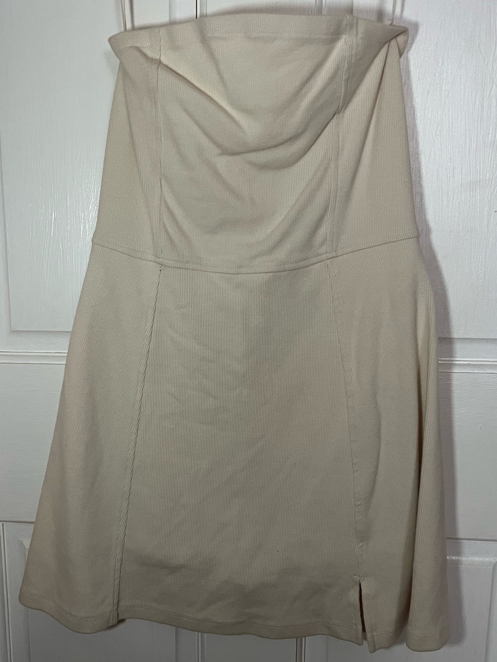American Eagle Outfitters Strapless Cream A-Line Dress